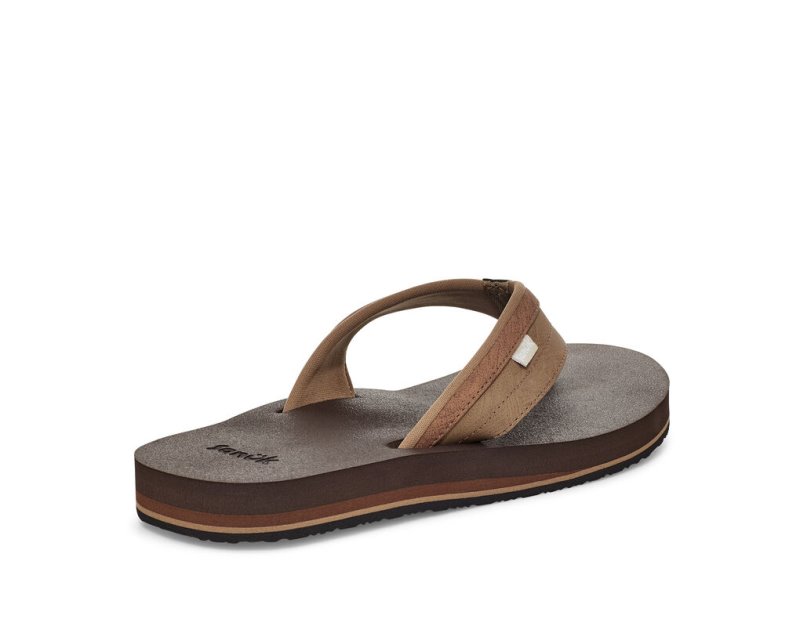 Sanuk Ziggy Water Friendly Men's Flip Flops Brown | Canada 190TCE